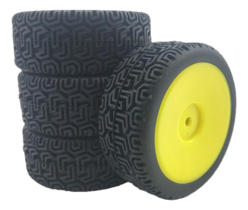 4x Rc Neumáticos De Goma Conjunto Para Amarillo Amarillo
