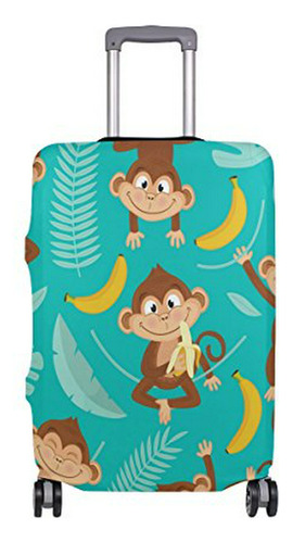 Maleta - Hello Summer Monkey Tropical Banana Palm Trees Sui