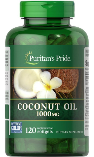 Puritan's Pride | Coconut Oil | 1000mg | 120 Rapid Softgels