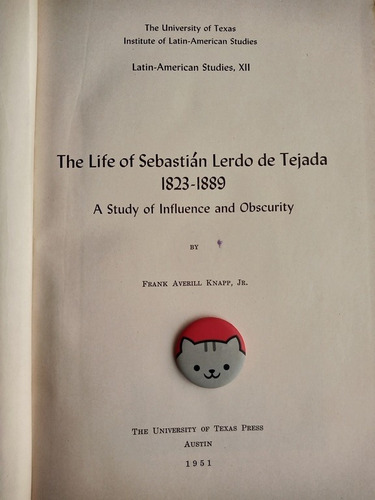 Libro Life Of Sebastian Lerdo De Tejada Knapp 125a1
