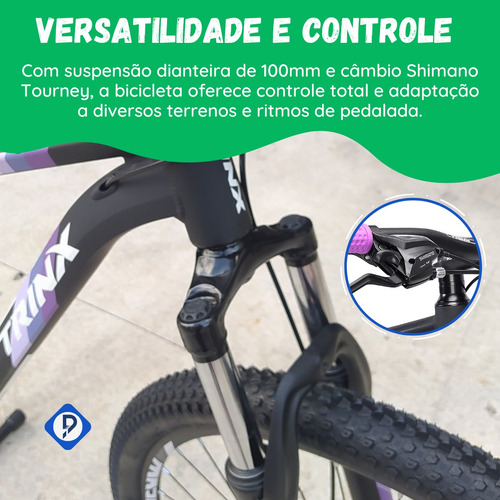 Imagem 7 de 8 de Bike Trinx M100 Max 15 Preto Fosco E Roxo