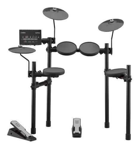 Bateria eletrônica Yamaha DTx402k, 5 corpos, 3 pratos, cor preta