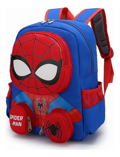 Mochila Preescolar Dibujos Animados Spiderman 3d Para Niños