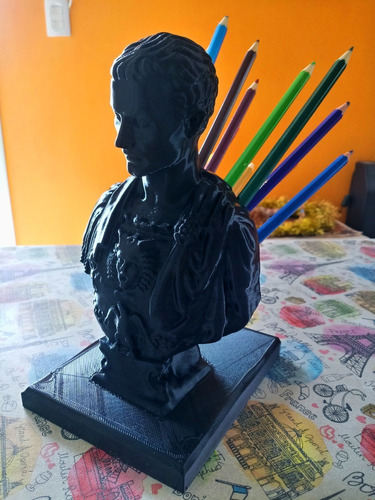 Lapicero Busto Julio César Apuñalado Decoración Escritorio