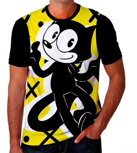 Camiseta Camisa Gato Felix Desenho Infantil Menino Tv K08