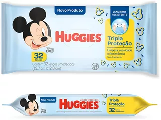 Lenços Umedecidos Huggies Tripla Proteção C/32 Toalhinhas