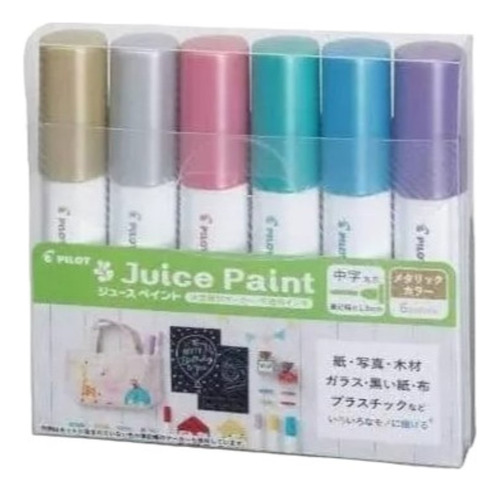 Marcadores Pilot Juice Paint Colores Metal 1.4 X 6 Unidades