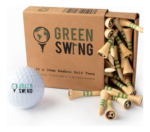 Green Swing Bambu Golf Tee Fuerte Sostenible Biodegradable