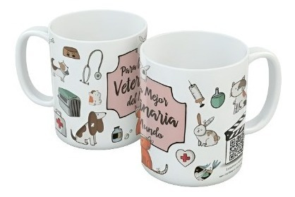 Taza Mágica Veterinaria Personalizada Video/fotos X Qr