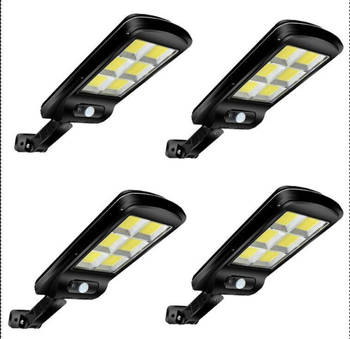 4pcs Poste Lámpara Led Energía Solar 300w