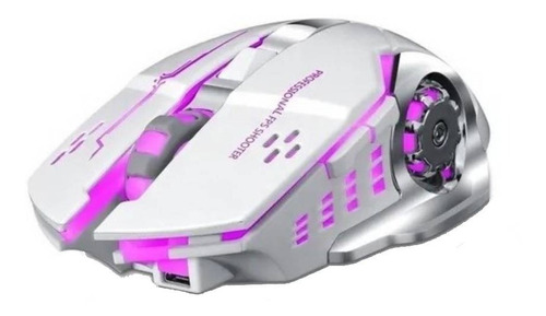 Mouse Gamer De Juego Inalámbrico Recargable T-wolf  Q13 Blanco