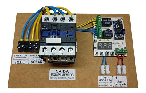 Imagem 4 de 6 de Quadro Automação Sistema Solar Liga Desliga Inversor 32a 110