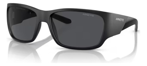 Óculos De Sol - Arnette - Lil' Snap - An4324 275887 61 Armação Preto Fosco Haste Preto Fosco Lente Cinza-escuro Desenho Quadrado