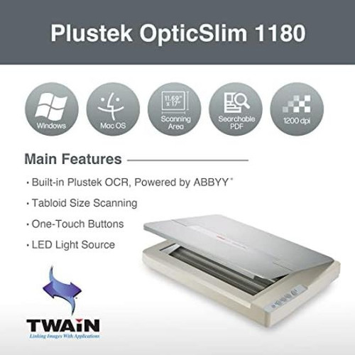 Escáner Plano De Gran Formato Plustek Os 1180: Escaneo En Ta