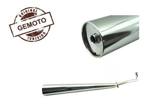 Escape Estralador Gemoto Biz 125 09/17 2 Abaf Cromado