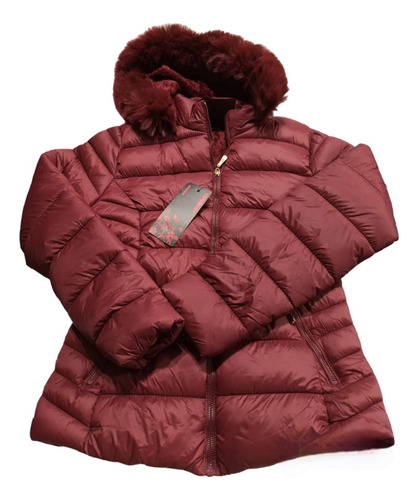 Campera Inflable Con Piel Dama Pluma Importada Calidad !! 