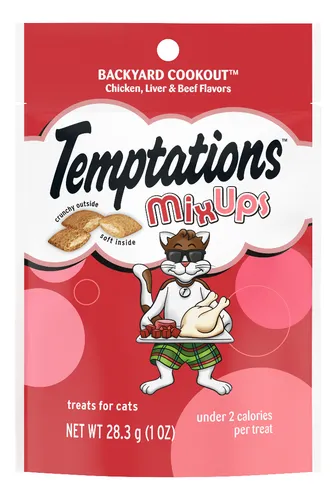 Whiskas Snack Para Gato Temptations Mix De Carne 28 Gr