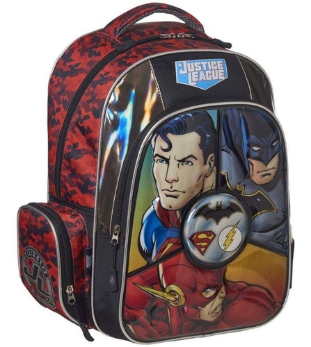 Mochila Primaria Relieve 3d Dc Justice League Marca Urbania