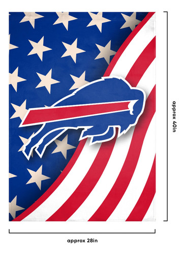 Bandera Vertical Buffalo Bills Nfl Americana - Foco