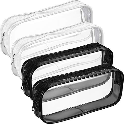 Tatuo 4 Piezas De Estuche Transparente De Pvc Con Cremallera