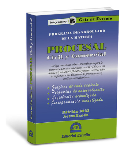 Guía De Estudio Procesal Civil Y Comercial Nva Ed - Estudio