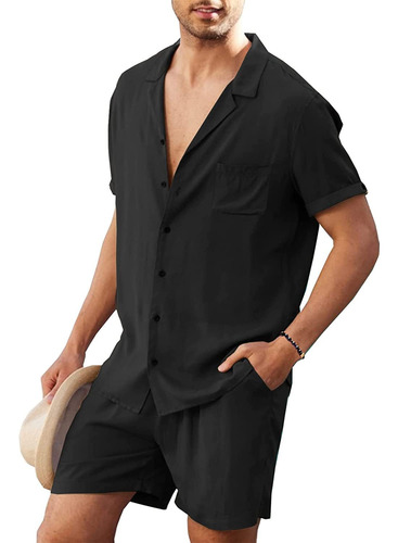 Conjunto De Camisa De 2 Piezas Para Hombre, Casual