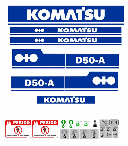 Kit Adesivos Trator De Esteira Komatsu D50a Ca-00422 Mq