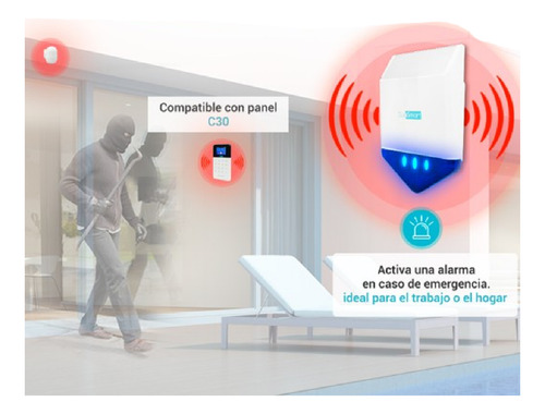 Sirena/estrobo Inalambrica Rf Duosmart Csiren1