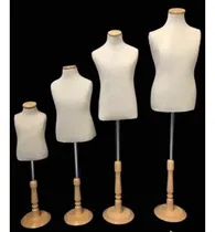 Comprar Maniquies Busto Modista Niños Base Madera Y Tapa