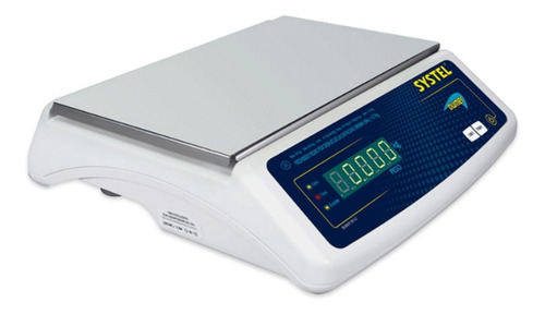 Balanza comercial digital Systel Bumer con batería 31kg 100V/240V blanco 367 mm x 217 mm