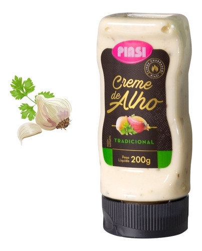 Creme De Alho Tradicional Piasi 200g Molho Cremoso Gourmet