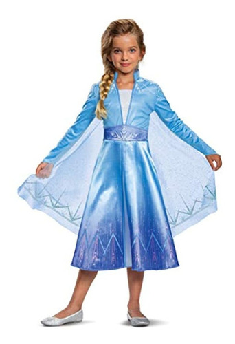 Elsa Frozen 2 Disfraz De Halloween Para Niñas (mediana, 8-10