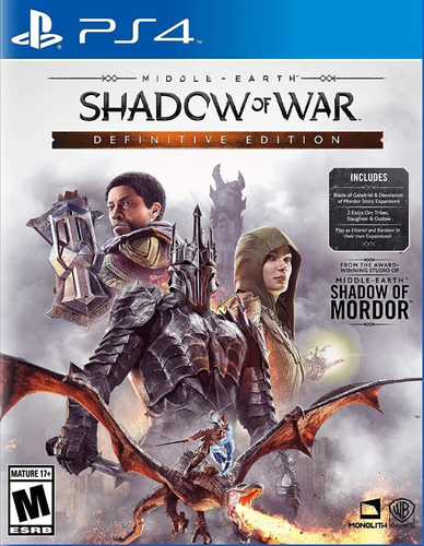 Shadow Of War Definitive Edition Ps4 Físico Original Sellado