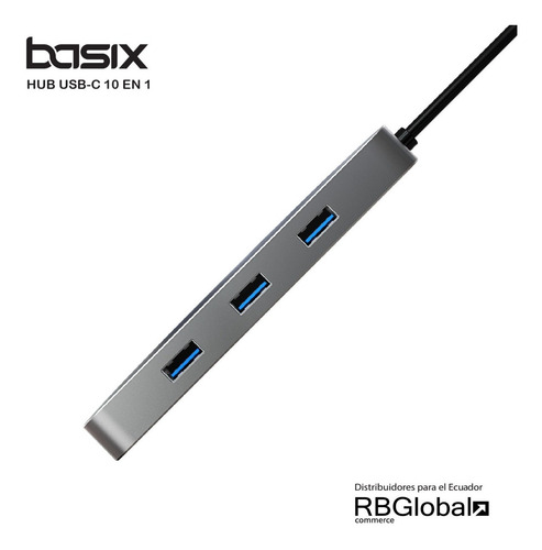 Imagen 3 de 6 de Adaptador Hub Usb C 10 En 1 - Mac/windows/android - Rj45
