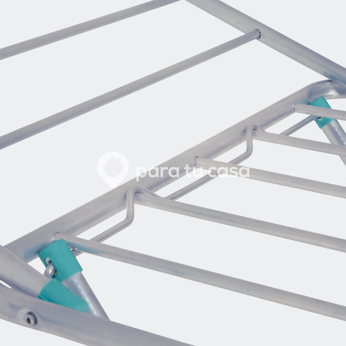 Imagen 7 de 10 de Tender Tendedero Para Ropa De Pie Aluminio Plegable Con Alas