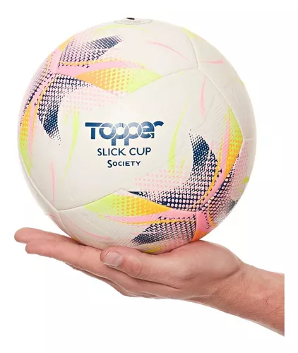 Bola de Futebol Society Topper Slick 22 - Amarela no Shoptime