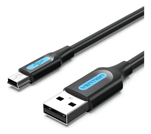 Cable USB 2.0 para cámara GPS Mini USB V3 Ps3 Vention de 1,5 m, color negro