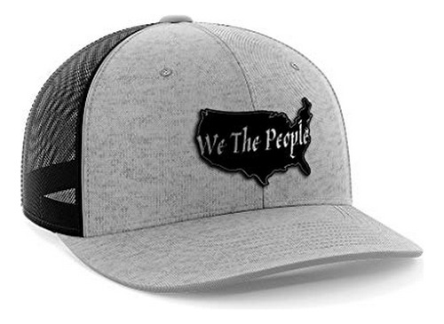 Sombreros - We The People Usa Black Leather Patch Hat