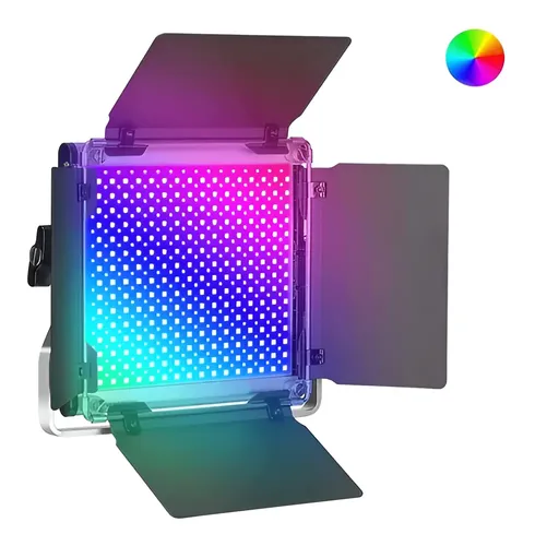 Painel LED RGB Soleste U60T 60W Dimerizável Preto 22cm Fotografia...