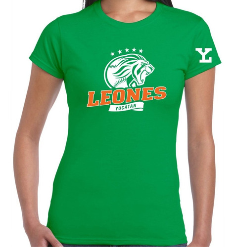 Playera Para Dama Leones De Yucatan Béisbol Mexicano