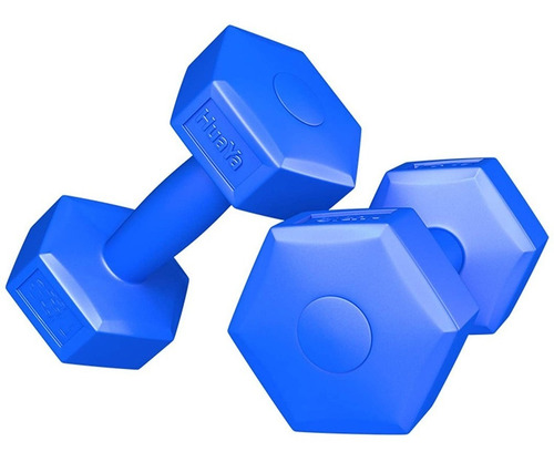 Imagen 1 de 8 de Mancuerna 2kg Revestida Pvc Rutinas Gimnasia Fitness Crazy S