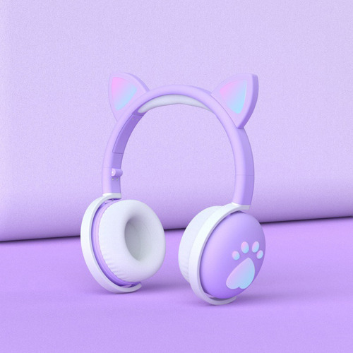 Auricular Bluetooth Micrófono Con Oreja De Gato