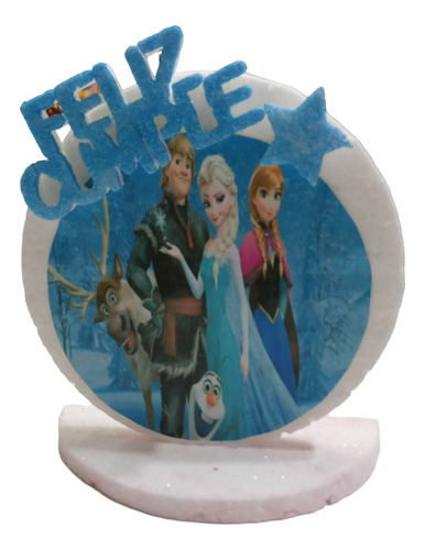 Adorno Torta Frozen Telgopor Cotillon Cumpleaños