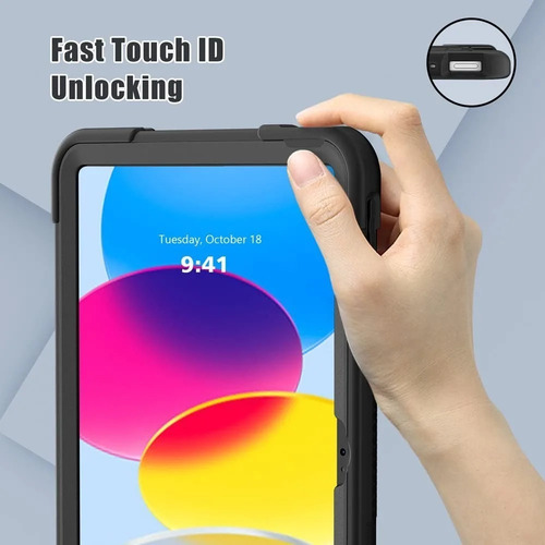 Funda Rígida Para Tablet Yapanizcel Uso Rudo, 3 En 1, Reforzada Color Negro
