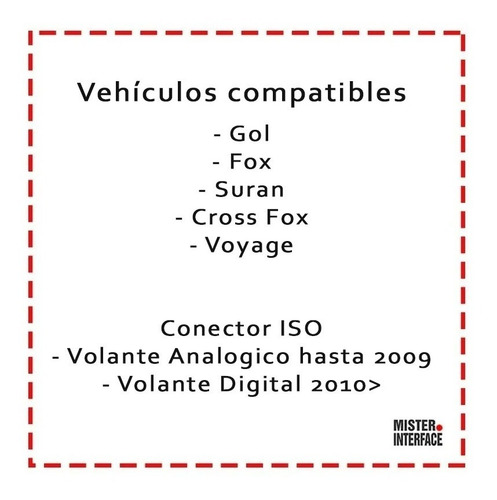 Interface Comando Volante Vw Gol Fox Suran Voyage Vw006
