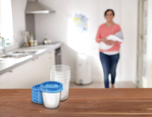 Philips Avent Contenedores De Leche Materna 6 Onzas 5 Piezas Color Gris Claro Natural