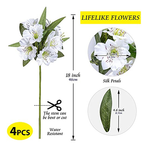 Flores Artificiales De Alstroemeria De 18 Tallos Largos Ram