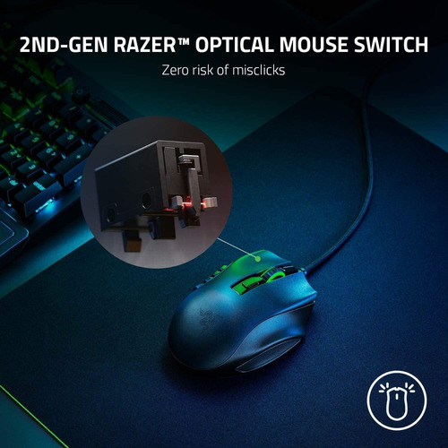 Imagen 4 de 7 de Mouse Gamer Razer Naga X Moba Mmo 18k Dpi 16 Botones Rgb Cuo