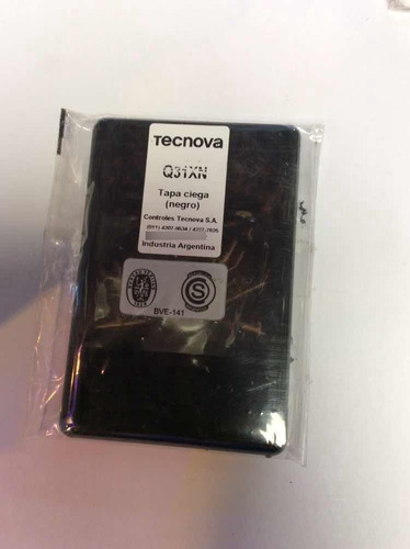 Tapa Ciega Tecnova Square De Color Negra