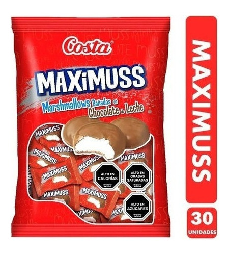 Dulces Marshmallow Chocolate Maximuss Bolsa 30 Unidades